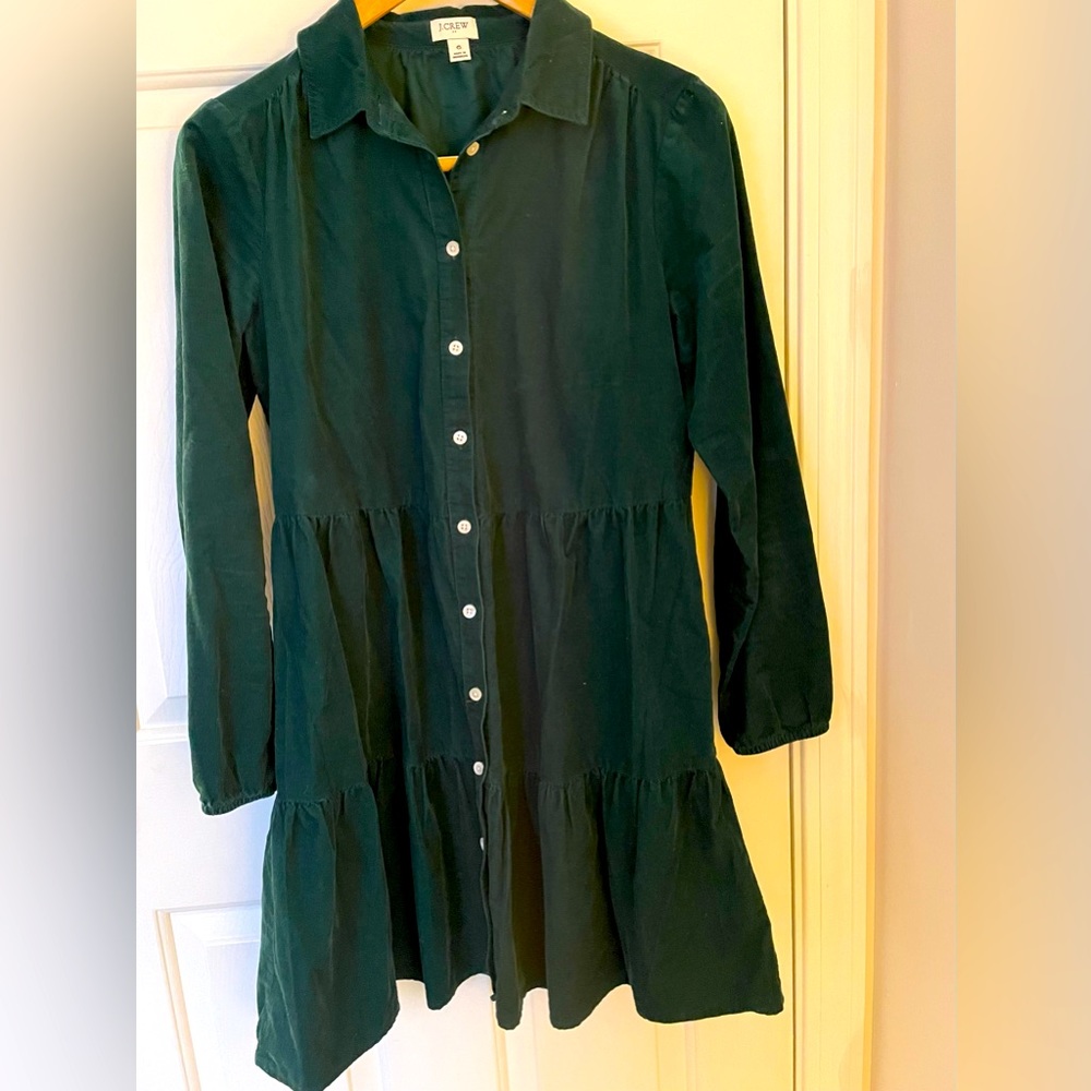 J.Crew Factory Button Front Corduroy Shirt Dress